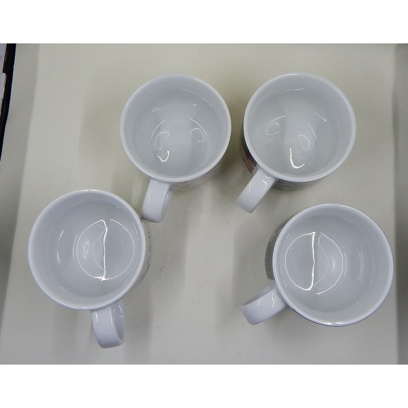 Pier 1 Imports Ceramic Stacking Mugs Be Still My Beating Heart Rack Set of 4 - Picture 4 of 10